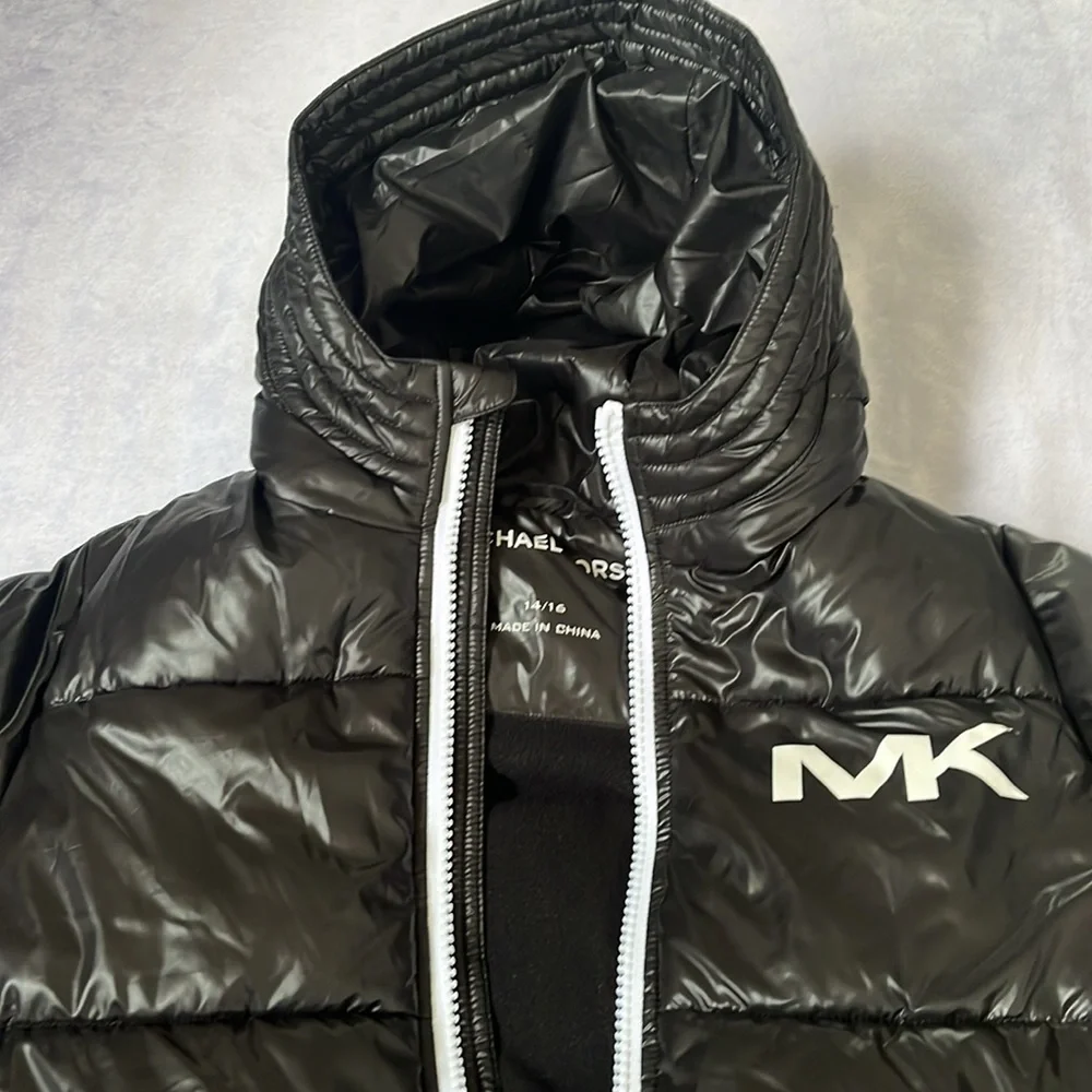 MICHAEL KORS Jacket Size: 14/16 Color:Black & Green NWT - Picture 5 of 7